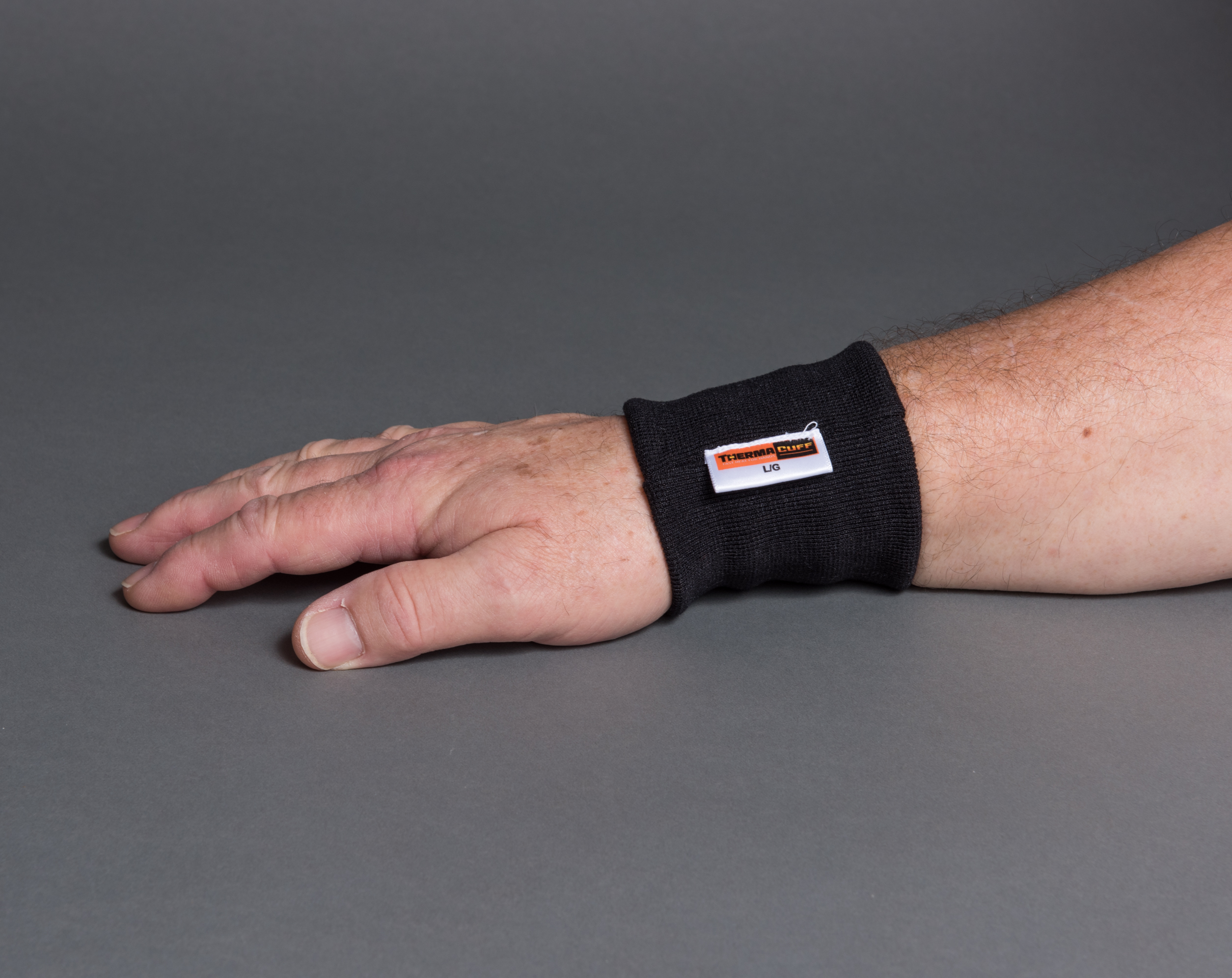 about - thermacuff on wrist palm down